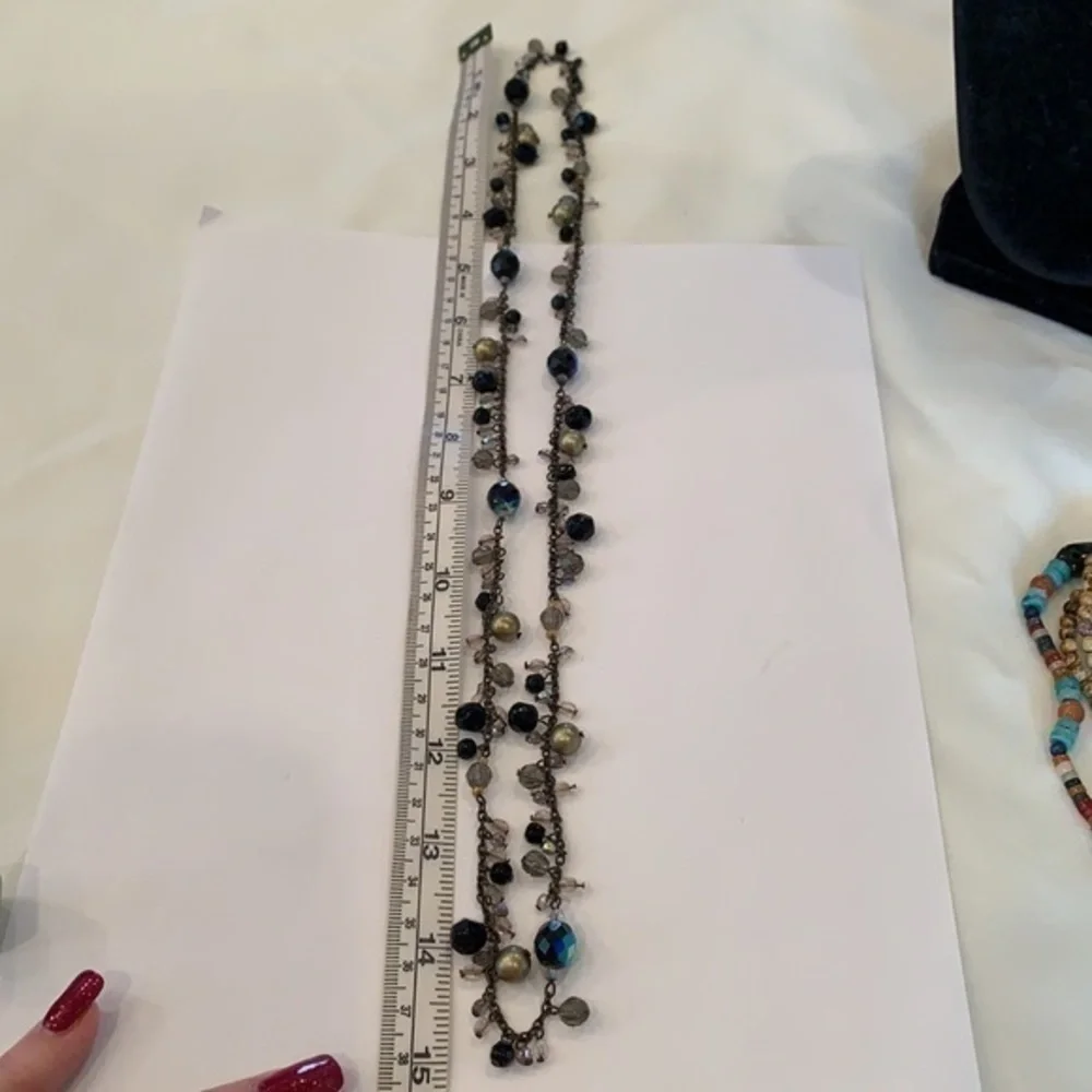 Premier designs long beaded pearls crystal dangle